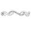Genuine .17ct Diamond Wedding Band Ring in 14KT White Gold