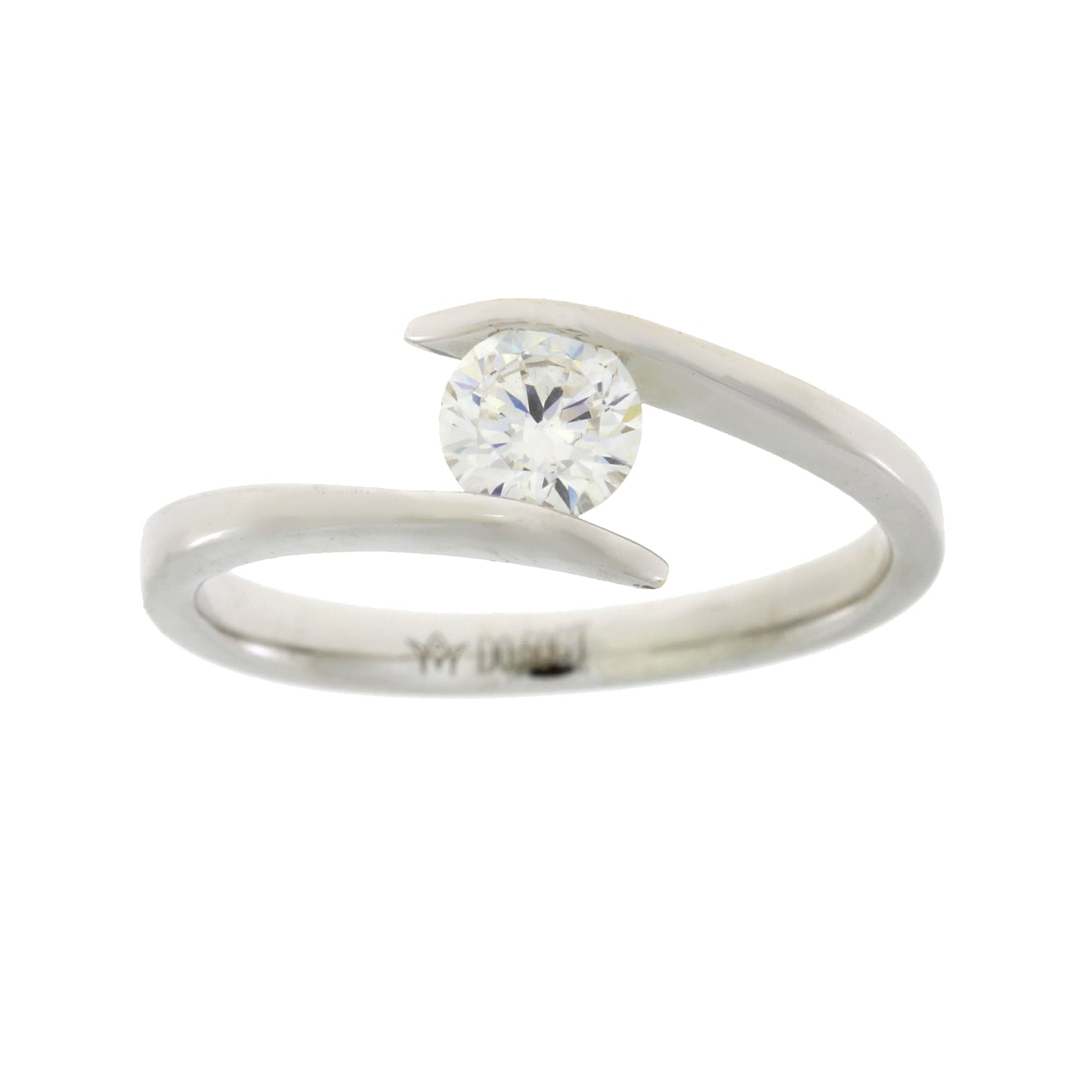 Genuine Cubic Zirconium Sterling Silver Engagement Ring