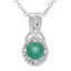 .58ct Emerald Zircon Fashion Pendant in Sterling Silver