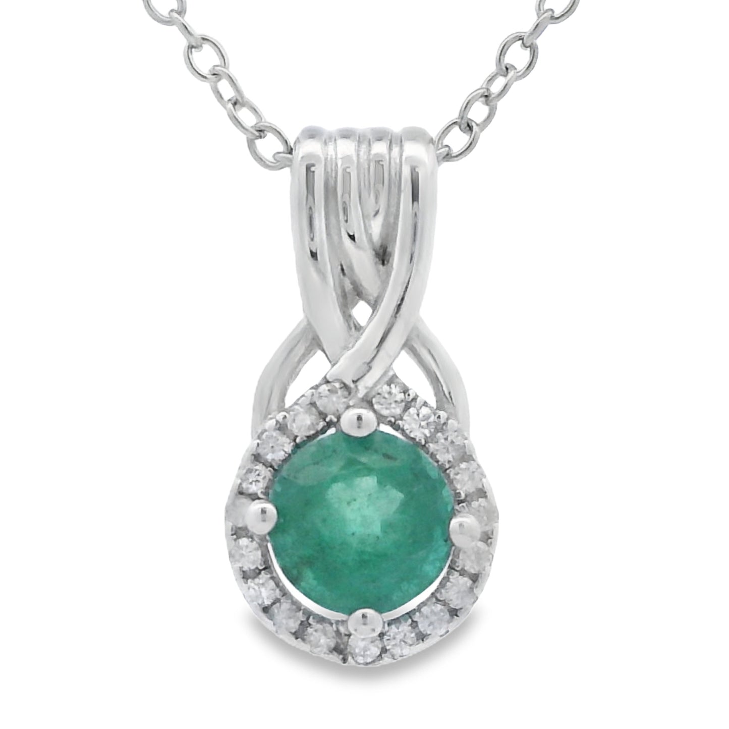 .58ct Emerald Zircon Fashion Pendant in Sterling Silver