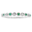 Emerald Diamond Stackable Band Set in 14KT White Gold