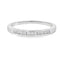 Anillo de boda de diamante genuino de 0.11ct en oro blanco de 14KT