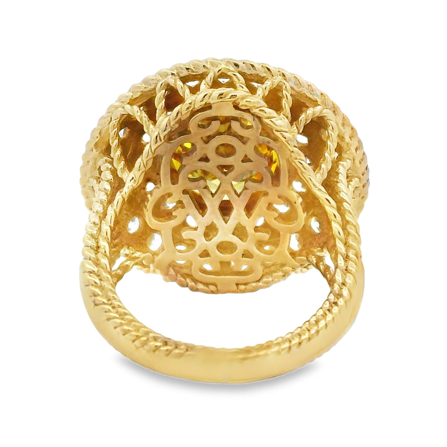 Elegant Natural Cubic Zirconium Ring in Sterling Silver