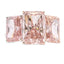 10.00ct Lab Grown Diamond 3 Stone Ring in 14KT White Gold