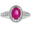 Bague en Rubis et Diamants de 1,35 ct en Or Blanc 14KT