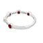 .46ct Conjunto de Anillos Apilables de Rubí y Diamante en Oro Blanco de 14KT