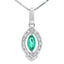 .21ct Emerald and Diamond Pendant in 10KT White Gold