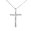 Colgante de Cruz de Diamante de 0.10ct en Oro Blanco de 14KT
