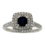 Anillo de Zafiro y Diamante Natural de 1.22ct en Oro Blanco de 14KT