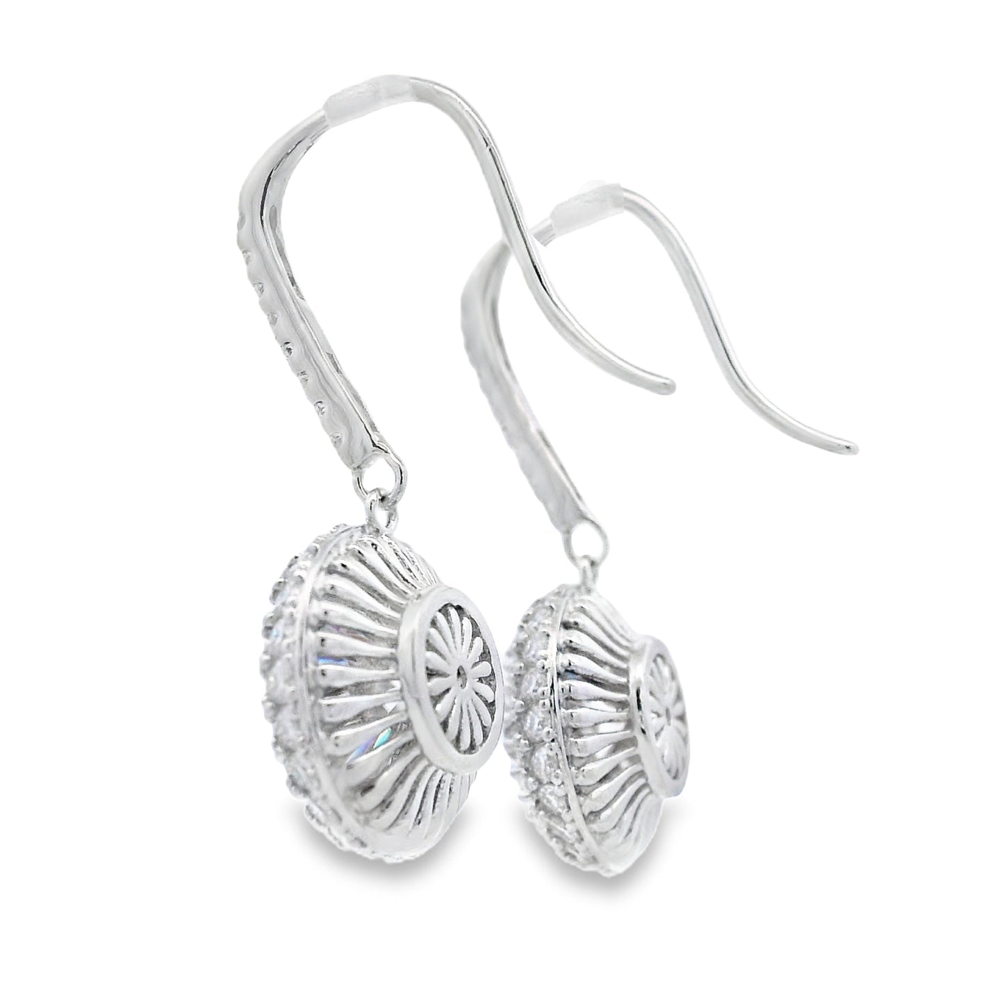 Pendientes colgantes de Moissanite de 8.33ct en plata esterlina