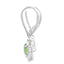 Pendientes Colgantes de Peridoto y Diamante de 1.21ct en Oro Blanco de 10KT