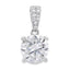 Genuine 2.00ct Moissanite Pendant in Sterling Silver