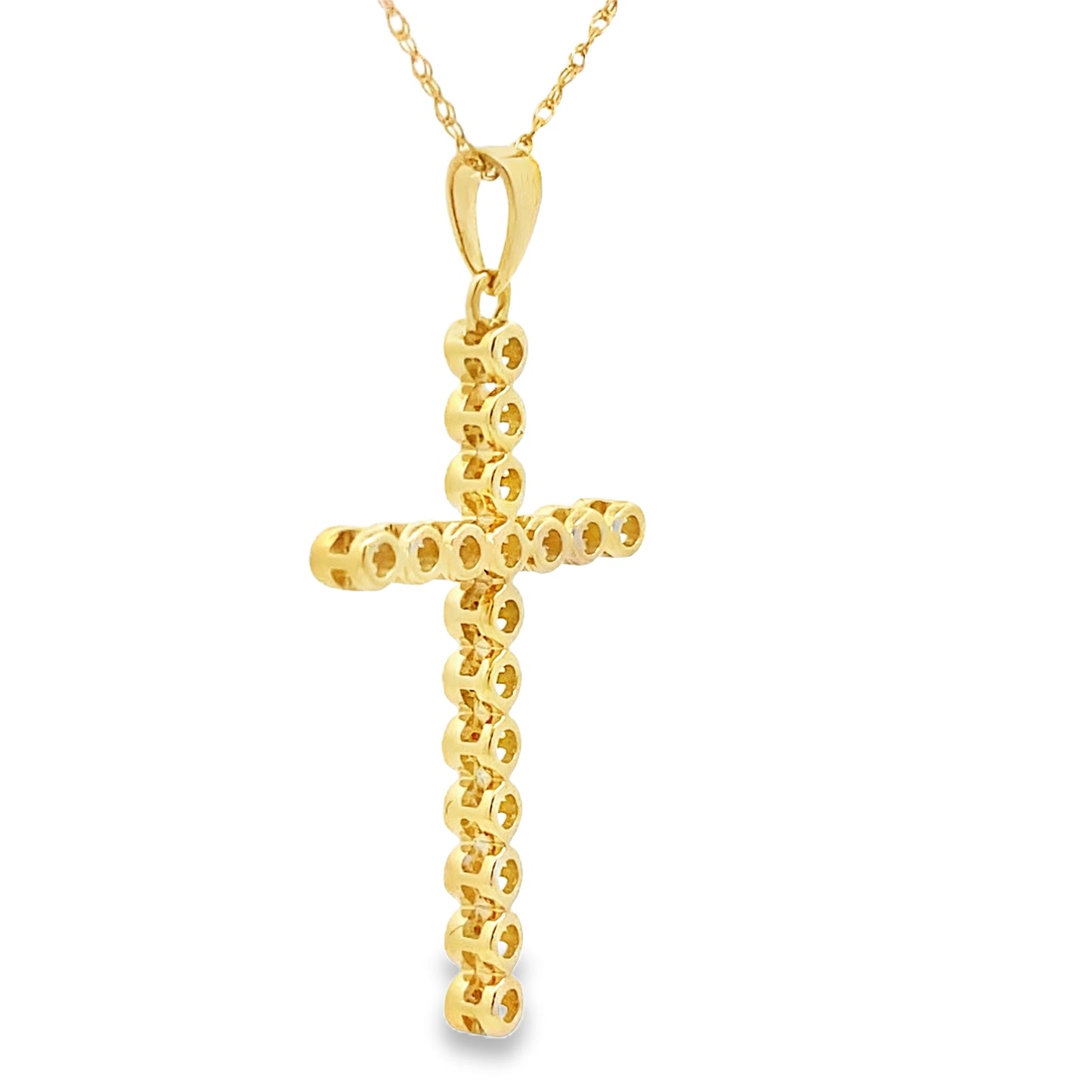 .17ct Diamond Cross Pendant in 14KT Yellow Gold