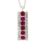 .30ct Pendentif en Rubis et Diamant en Or Blanc 14KT