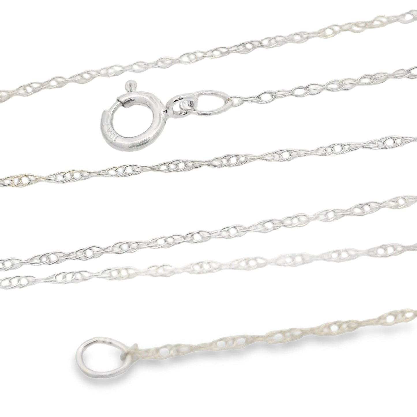 Collar de Cadena para Mujer en Oro Blanco de 10KT