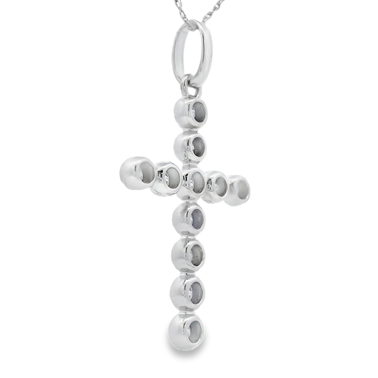 .50ct Diamond Cross Pendant in 14KT White Gold