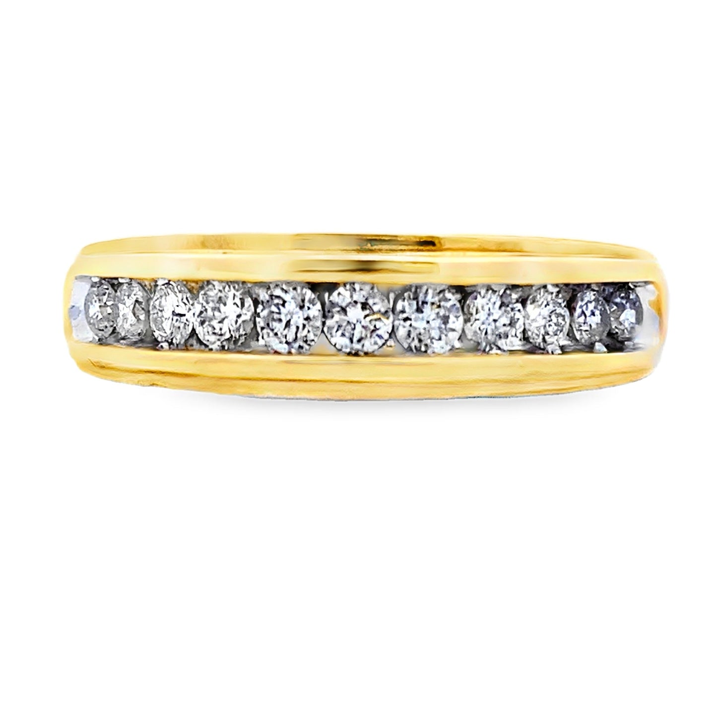 Bague de mariage en diamant de 0,38 ct en or jaune 10KT