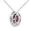 .52ct Garnet and Diamond Pendant in 10KT White Gold