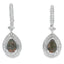 .84ct Quartz Diamond Dangle Earrings in 10KT White Gold