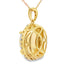 Colgante de moda de ópalo y diamante de 2.39ct en oro amarillo de 10KT