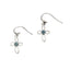 Natural Sapphire Cross Earrings in 10KT White Gold