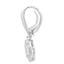 Rose Quartz Diamond Dangle Earrings in 10KT White Gold