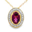 .52ct Garnet and Diamond Pendant in 10KT Yellow Gold