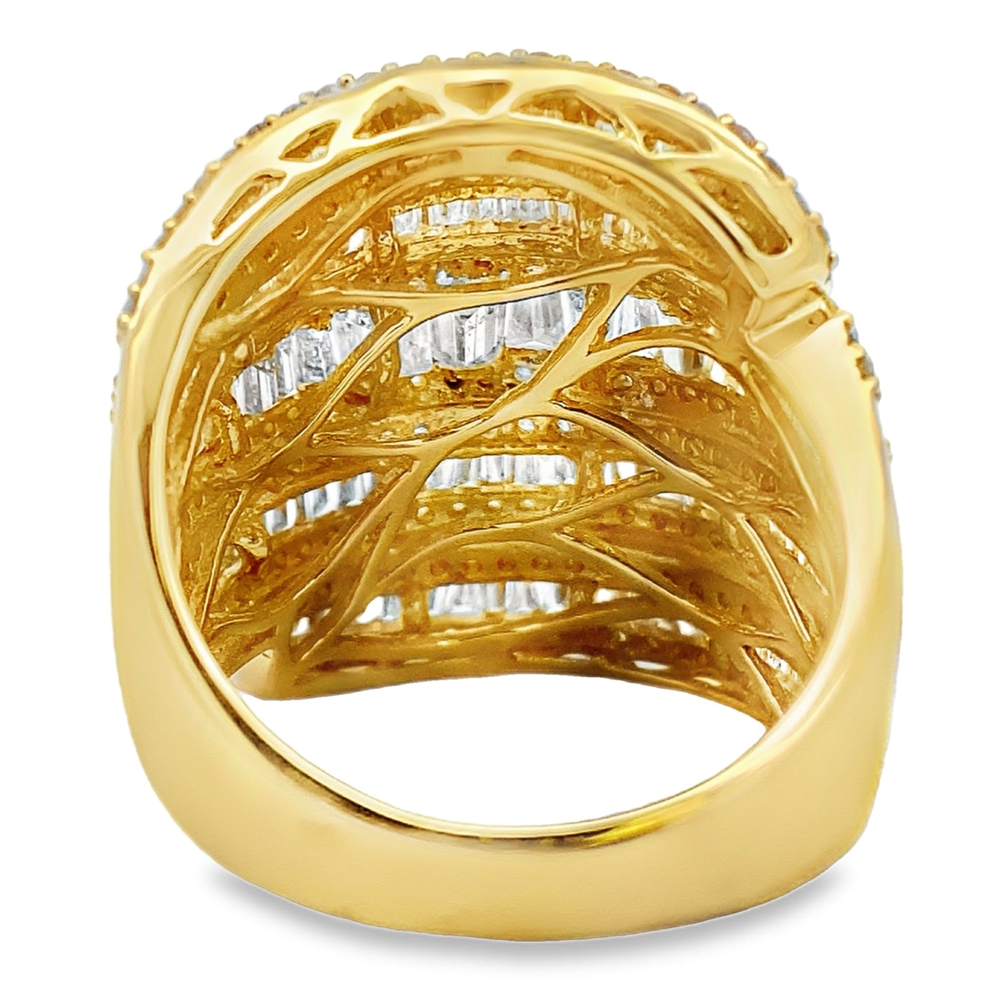 Bague en diamant naturel de 2,75 ct en or jaune 14KT