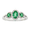 Natural .84ct Emerald Diamond Ring in 14KT White Gold