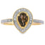Natural .46ct Quartz Diamond Ring in 10KT Yellow Gold