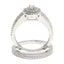 Bague de fiançailles en zircon cubique naturel en argent sterling