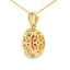 2.22ct Ruby and Diamond Pendant in 10KT Yellow Gold