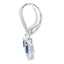 Boucles d'oreilles pendantes en saphir et diamant de 1,28 ct en or blanc 10KT