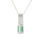 .06ct Created Emerald Pendant in 10KT White Gold