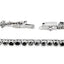 Pulsera de Tenis de Diamante Negro de 2.27ct en Plata Esterlina