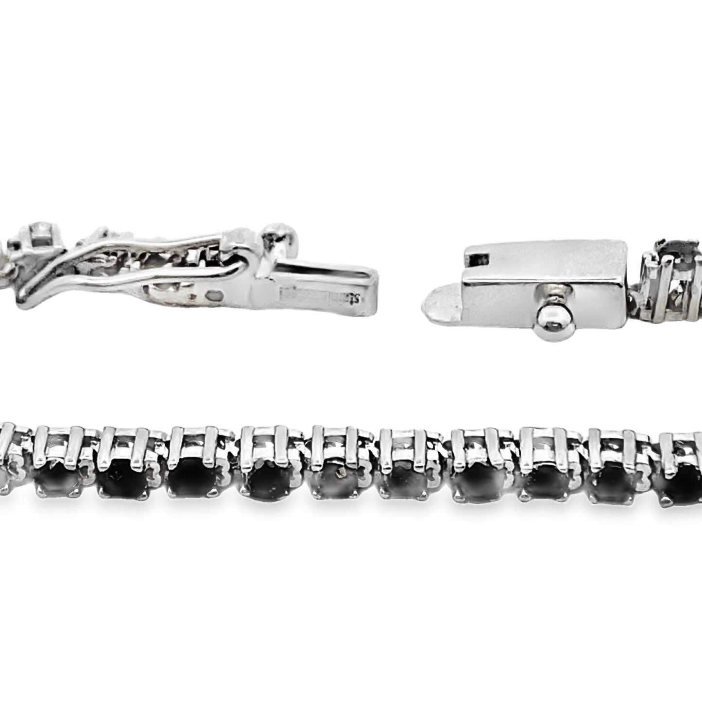 Pulsera de Tenis de Diamante Negro de 2.27ct en Plata Esterlina