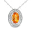 .51ct Pendentif en Citrine et Diamant en Or Blanc 10KT