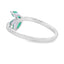 Genuine .29ct Emerald and Diamond Ring in 14KT White Gold