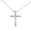 Colgante de Cruz de Diamante de 0.15ct en Oro Blanco de 14KT