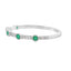 Emerald Diamond Stackable Band Set in 14KT White Gold