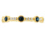 Sapphire Diamond Stackable Band Set in 14KT Yellow Gold