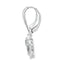 Pendientes colgantes de diamante de cuarzo de 0.81 ct en oro blanco de 10KT