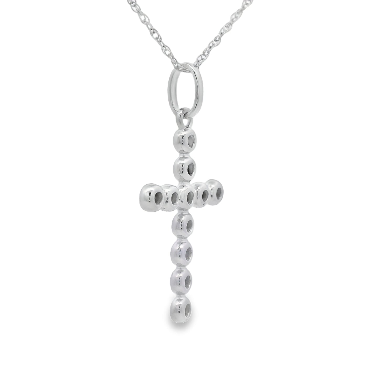 .15ct Diamond Cross Pendant in 14KT White Gold