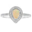 Genuine .30ct Opal Diamond Ring in 10KT White Gold