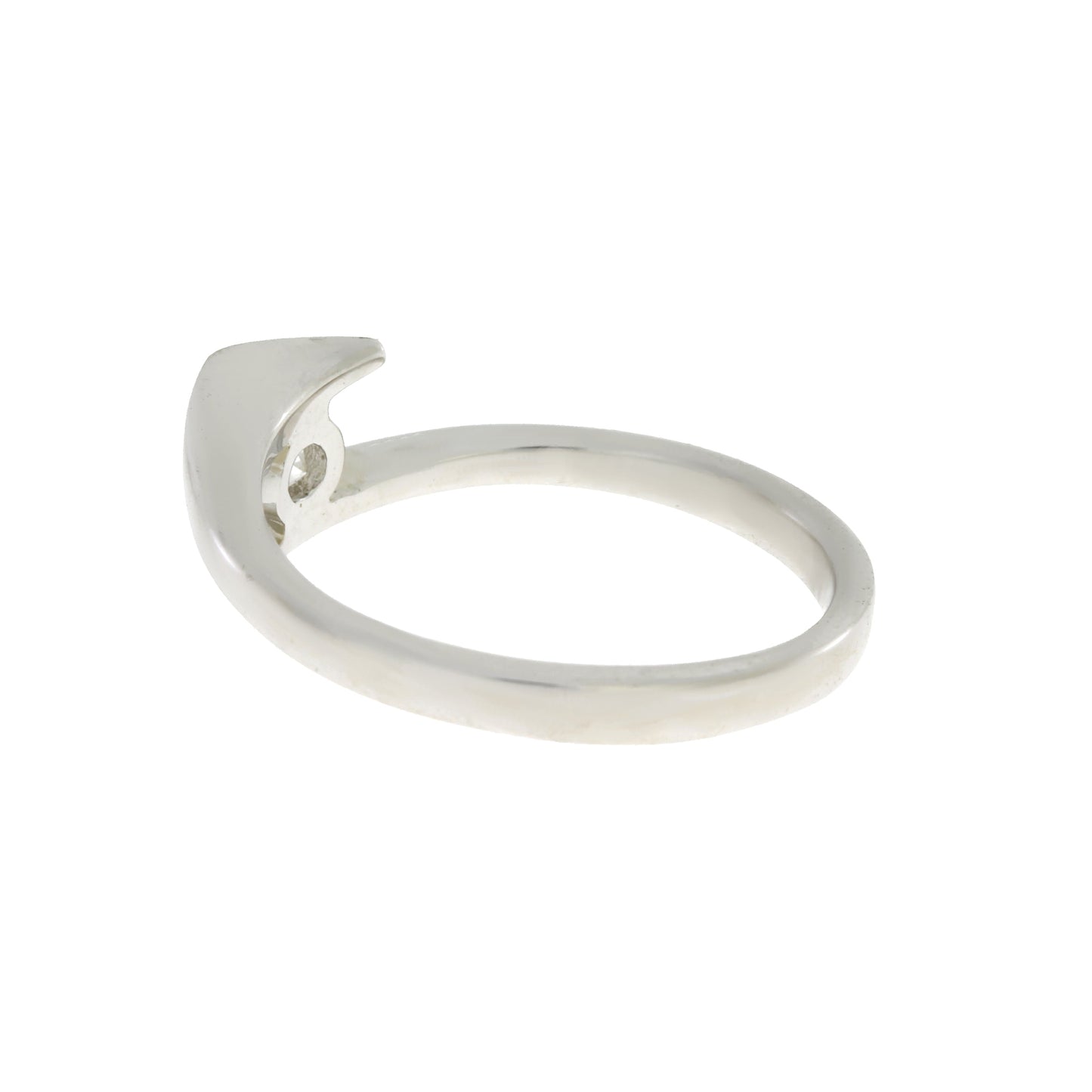 Genuine Cubic Zirconium Sterling Silver Engagement Ring