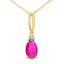 .38ct Ruby and Diamond Pendant in 10KT Yellow Gold