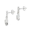 Rose Quartz Diamond Dangle Earrings in 10KT White Gold