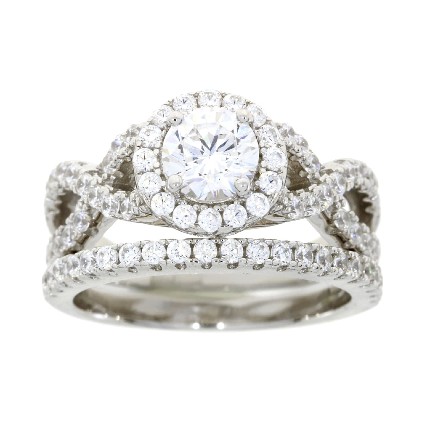 Bague de fiançailles en argent sterling avec zircon cubique naturel CZ