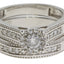 Ensemble de Bague de Fiançailles en Diamant de 0,63 ct en Or Blanc 10KT
