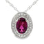 .52ct Garnet and Diamond Pendant in 10KT White Gold